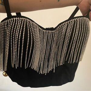Rhinestone crop top